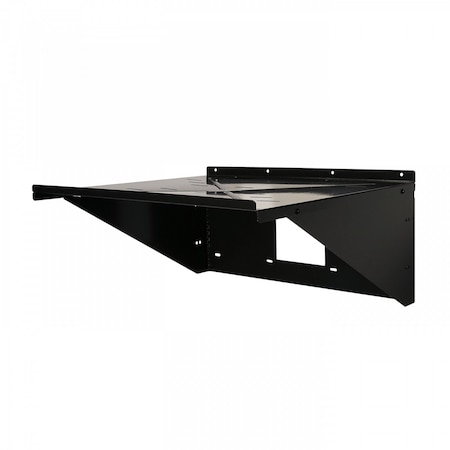 Equipment Shelf,Steel,18In W X 16In D,Black Powder Coat